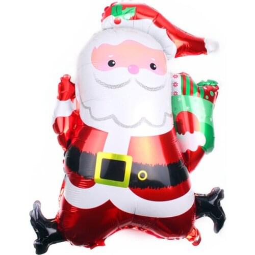 1PC New large Santa Claus modeling aluminum foil balloon festive party decorating Supplies kids toys