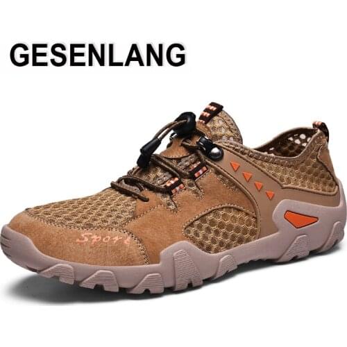 2019 Summer Men Hiking Shoes Big Size Light Breathable Outdoor Sports Man Sneakers Climbing Tourism Trekking Trail Walking Shoes