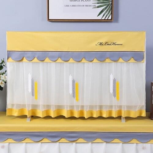 2020 Television Cover Dust Cover 55 Hanging Desktop Fabric 65-Inch LCD Curved TV Lace Cover Towel monitor cover