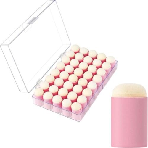40 Pack of Finger Sponge Daubers with Storage Case for Painting Art Ink Crafts