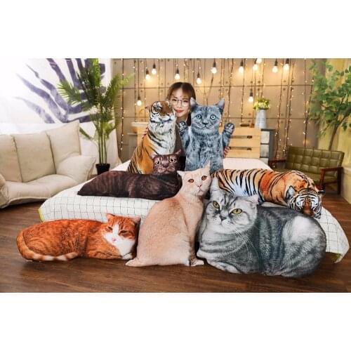 50cm plush Simulation cat tiger good quality stuffed soft Pillow cushion lovely education doll christmas birthday gift for kid