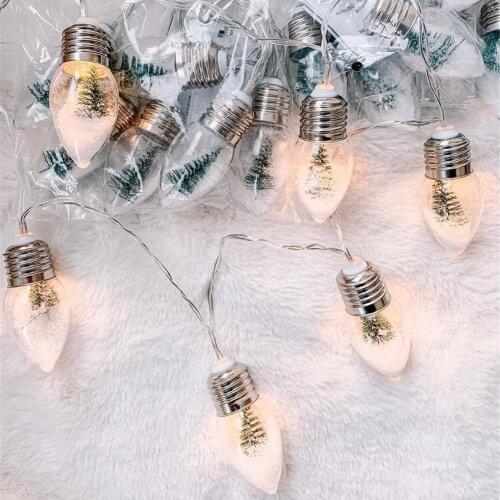 Spot 6pcs 0.8m Snow Light String Christmas String Lights Durable Beautiful Bulb Ornament #W0