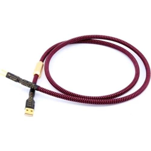 6N OFC Audio Data Influx 2.0 Audiophile USB AB A-B DAC Gold plating Oxygen free copper Cable Professional 2/3/5FT