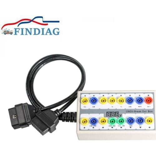 Auto Car OBDII Break Out Box OBD2 Protocol Detector Used for Car OBD Line Signal Judgment & Signal Transfer with Pin Out Box