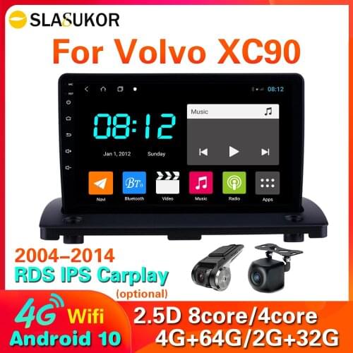 4G+64G Android 10.0 Car Radio For Volvo XC90 2004-2014 DSP IPS Multimedia Video Player Navigation GPS 2 din RDS Head unit Stereo