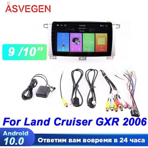 9/10" Android 10 Car Radio Player For Toyota Land Cruiser GXR 2006 With Rom 1G 16G Multimedia Navigation Audio HeadUnit Stereo