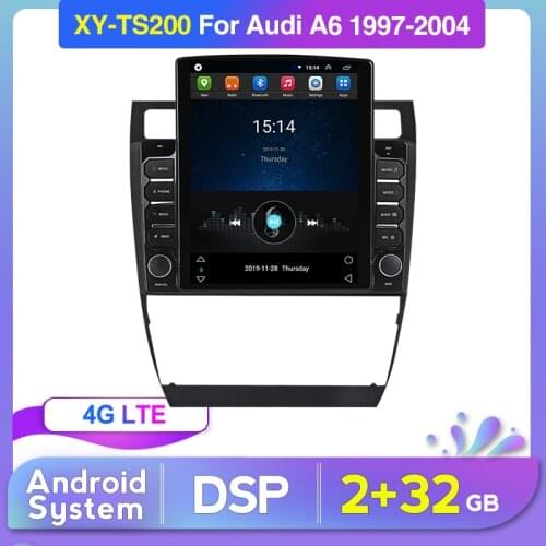 Autoradio gps multimedia player For Audi A6 C5 1997-2004 S6 2 1999-2004 Android 2.5D head unit Bluetooth WIFI DSP USB