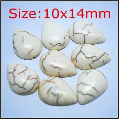 White howlite stone cabochop dropwater shape jewelry making beads size 8x10mm 10x14mm15x20mm 13x18mm 18x25mm 20x30mm