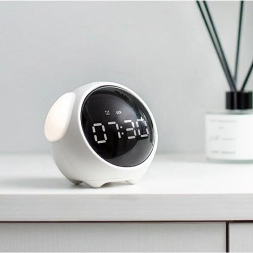Alarm Clock Wake Up Light Expression Pixel LED Cute Gift Electronic Digital Multi Function For Children Home Decoration