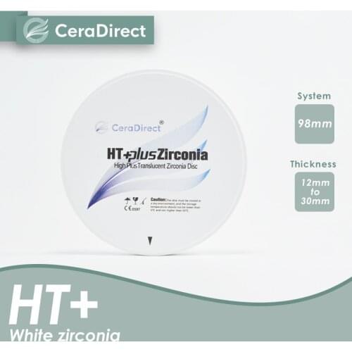 Ceradirect dental zirconia open system（98mm）——HT white zirconia for dental lab CAD/CAM