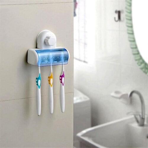 Suction Cup Toothbrush Holder toothbrush cover Punch-free Wall-mounted Tooth Holder Multi-function Toothbrush Storage Rack