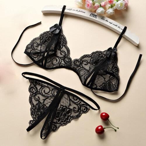 Baby Dolls Women Erotic Sexy Costumes Lingerie Set Open Bra Crotch Porno Lace Mesh Underwear Plus Size Sex Clothing Babydolls