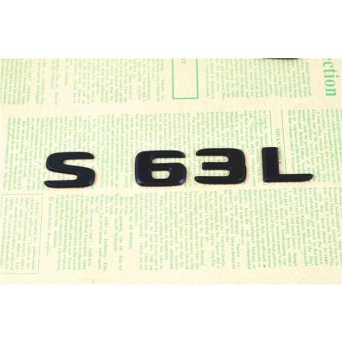 Emblem Badge Decal Trunk Rear ABS for Mercedes Benz S63L S600L S560L S550L S500L Matt Black Car Exterior Stickers Decoration