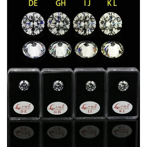 EX cutting for round shape DE GH IJ KL white color cubic zirconia loose cz stone by qianxianghui