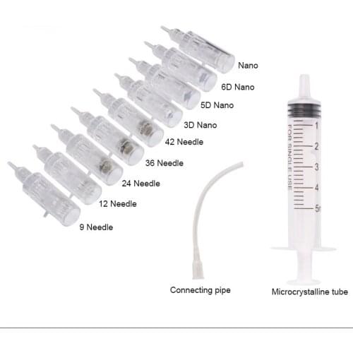 10/30pcs Meso Micro Needles Derma Pen Cartridge Screw Suits 9/12/ 36/ 42 Nano Needle Free Water Injector hyaluronic serum