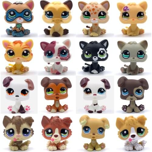 LPS CAT 3CM MINI Custom-made Baby Kitten Puppy for Pet Shop Toy Short Hair Cat Dog Collie Great Dane Spaniel Dachshund LPSCB