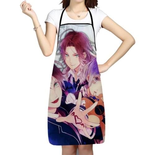 Kitchen Apron Diabolik Lovers Anime Printed Sleeveless Oxford Fabric Aprons for Men Women Home Cleaning Tools Creative Gifts