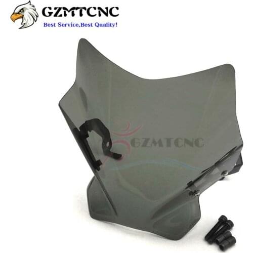 Motorcycle Windshield Smoke WindScreen Front Odometer Sun Visor Shield for Ducati Monster 821 1200 1200S 2014 2015 2016