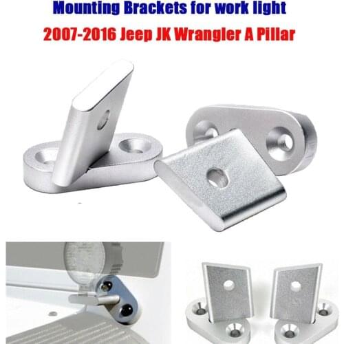 Mounting Bracket Led Work Light Driving Fog Spotlight Holder for Jeep Wrangler JK 07-15 A Pillar Hinge Lower Corner Mount Bracke