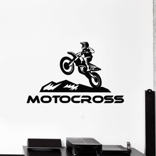 Motocross Wall Sticker Motorcycle Decal Extreme Racer Stickers Boys Bedroom Decoration Extreme Sports Art Mural Removable