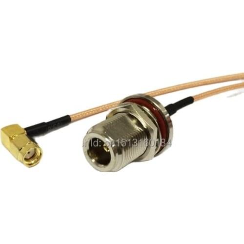 New Modem Coaxial Cable RP-SMA Male Plug Right Angle To N Female Jack Connector RG316 Cable 15CM 6" Adapter RF Pigtail