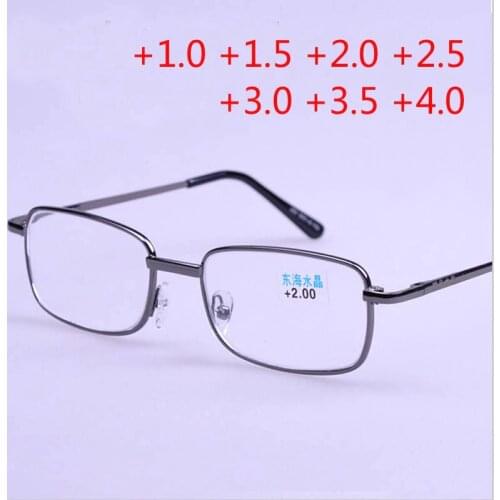 Old Person metal Frame Presbyopic reading glasses magnifying glass unisex readers glasses +1+1.5+2+2.5+ 3.0+ 3.5 +4.0