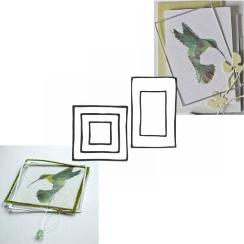Rectangle/Square Frame Die Cuts For Cards Making Art Frames Metal Cutting Dies Stencils 2020
