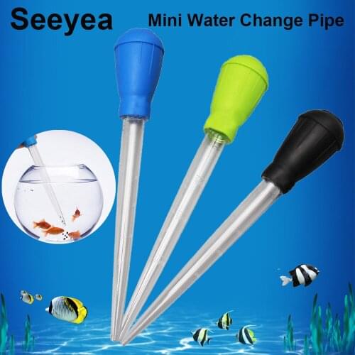 30ml Manual Small Pipette Fish Tank Siphon Pump Water Exchanger Aquarium Pipette Cleaning Tool Supply Pipe Pet Supplies Seeyea