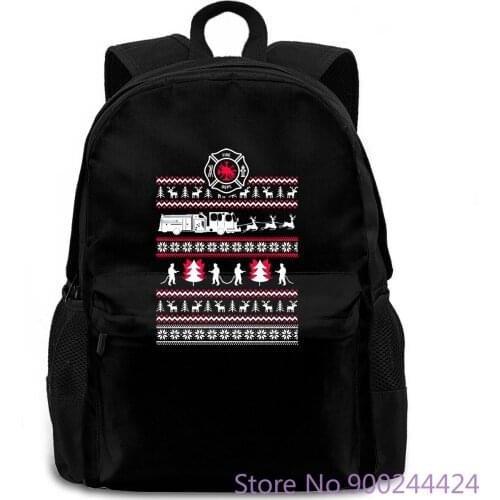 Ugly Firefighter Print Hip-e s Printing women men backpack laptop travel school adult student