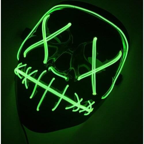 Deadpool Light Up Mask Halloween LED Cold Light Mask Party Black Horror Funny Masks Festival Cosplay Costume Deadpool Supplies