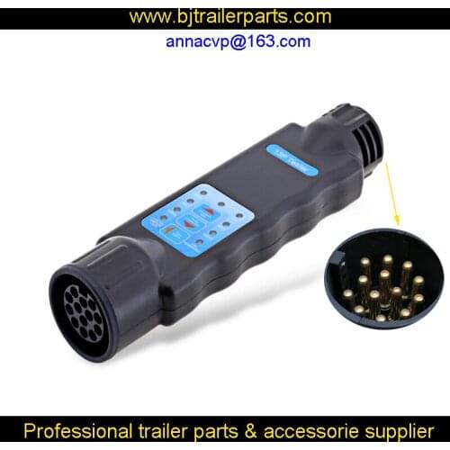 12V 13 Pin Electric Trailer Tester, towing light cable circuit plugSocket Plug tester Car Tow NEW