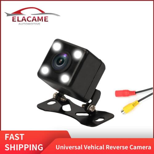 Universal Vehicle Rear View Camera RCA Night Version 170° Angle Low-light Reverse Camera 4 LED IP68 Waterproof Parking Camera