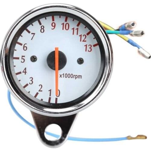 Universal Motorcycle Scooter 13000RPM Analog Tachometer Gauge Night Light