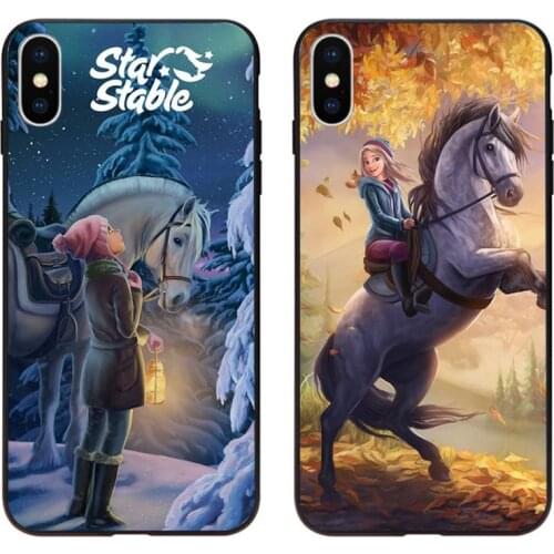 YJZFDYRM Star Stable Winter Painted Phone Case for iPhone 11 pro XS MAX 8 7 6 6S Plus X 5S SE 2020 XR case