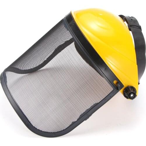 Protection Safety Helmet Hat With Full Face Mesh Visor For Logging Brushcutter Forestry Protection Mesh Safety Helmet Mower