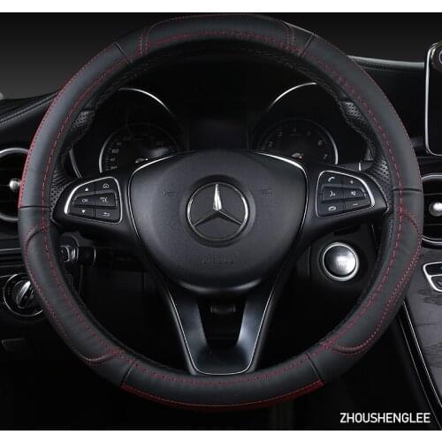 ZHOUSHENGLEE Microfiber Leather Car Steering Wheel Cover For Acura TSX MDX RDX TL RSX TLX Integra