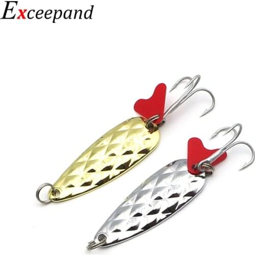 1 Piece Exceepand 6g/8g Metal Spoon Fishing Lure Wobbler Spinner Bait Artificial Bass Hard Sequin Paillette Metal Steel Hook