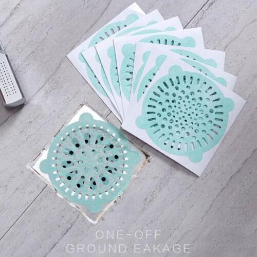 20pcs Convenient Bathroom Kitchen Floor Drain Sticker Hair Filter Waste Sink Strainer Disposable Non-woven Fabric Cleaning Paper