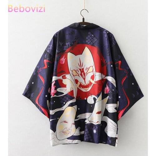 2021 New Summer Loose Nicholas Black Japanese Streetwear Cardigan Women Men Harajuku Haori Kimono Cosplay Blouse Top Yukata