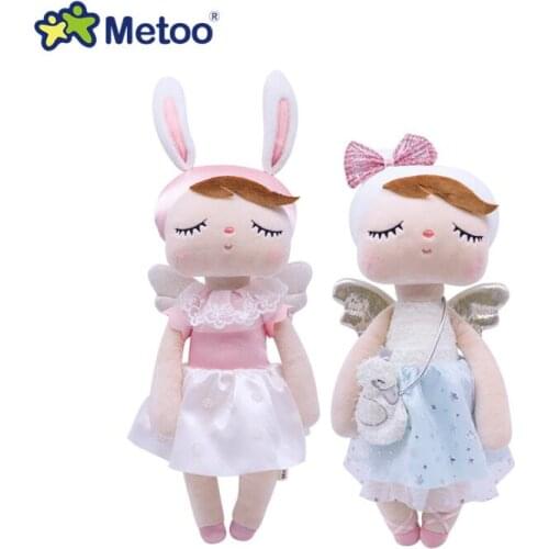 2020 Metoo Curly Angel Plush&Stuffed Sweet Rabbit Cute Animals For Kids Toys Angela Doll For Girls Birthday Christmas Gift Dres