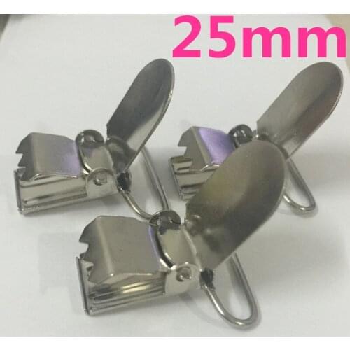 5PCs 25mm1 Inch Baby Pacifier Clips Metal Holders Cute Infant Soother Clasps Accessories Pacifier Clip Suspender Pica Holders