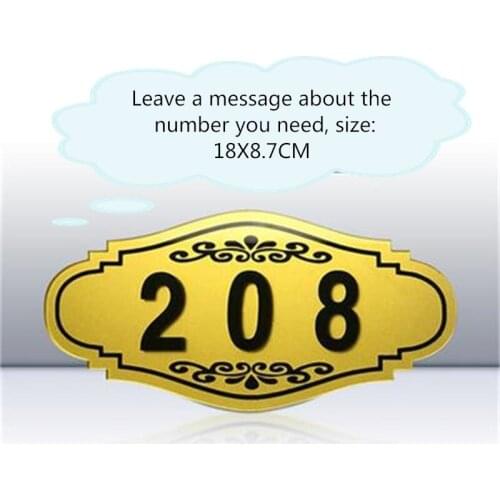 Acrylic door number hotel room box number plate home hotel room number plate sign custom creative door sticker sign door number