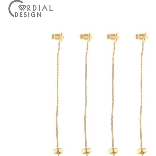 Cordial Design 30Pcs 5*55MM Jewelry Accessories/Earrings Back/Genuine Gold Plating/Jewelry Findings & Components/DIY/Hand Made