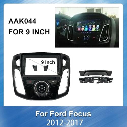 Car radio Fascia Frame Dash Mount Trim for FORD FOCUS 2012-2017 GPS Navigation car accessories panel Face Dash Mount Trim Kit
