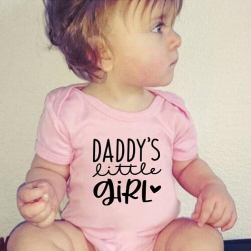 Daddys Little Girl Printed Newborn Baby Bodysuit Casual Cotton Jumpsuits Baby Body Girls Clothing Onesies Outfits Drop Ship