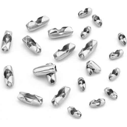 100pcs Stainless Steel Bead Waist Buckle Necklace Chain Connector Clasp For Making Necklace Bracelet Jewelry Accessories