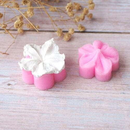 Plum Blossom 3D Silicone Mold Flower Peach Blossom Fondant Cake Decorating DIY Sugar Craft Art Tools Small Size