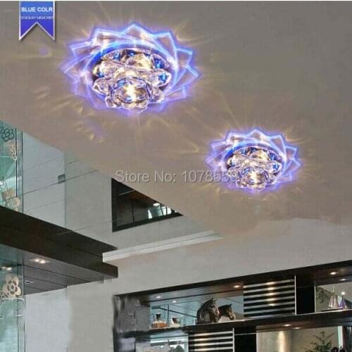 Lotus flower Crystal LED downlight Fixture Lighting crystal corridor hallway lights for living room lamp lights & lighting