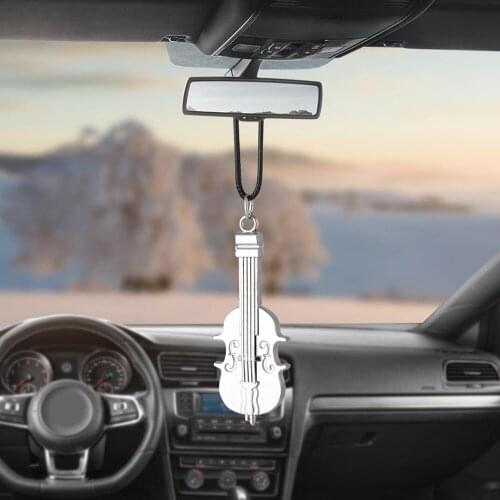 Auto Ornaments Car Pendant Love Violin Love music Interior Rearview Mirror Decoration Hanging Decor Car Accessories Gifts