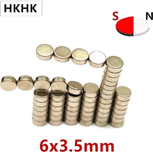 50PC Diametrically Neodymium Magnet 6x3.5 mm 6mm Magnetic encoder magnet AS5600 AS5040 AS5045 AS5047 AS5048 AS5145 AS5147 Series